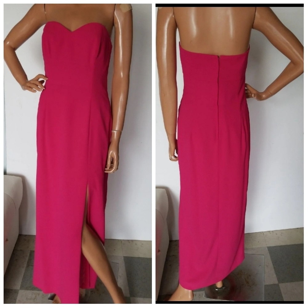 Size medium strapless pink slit dress